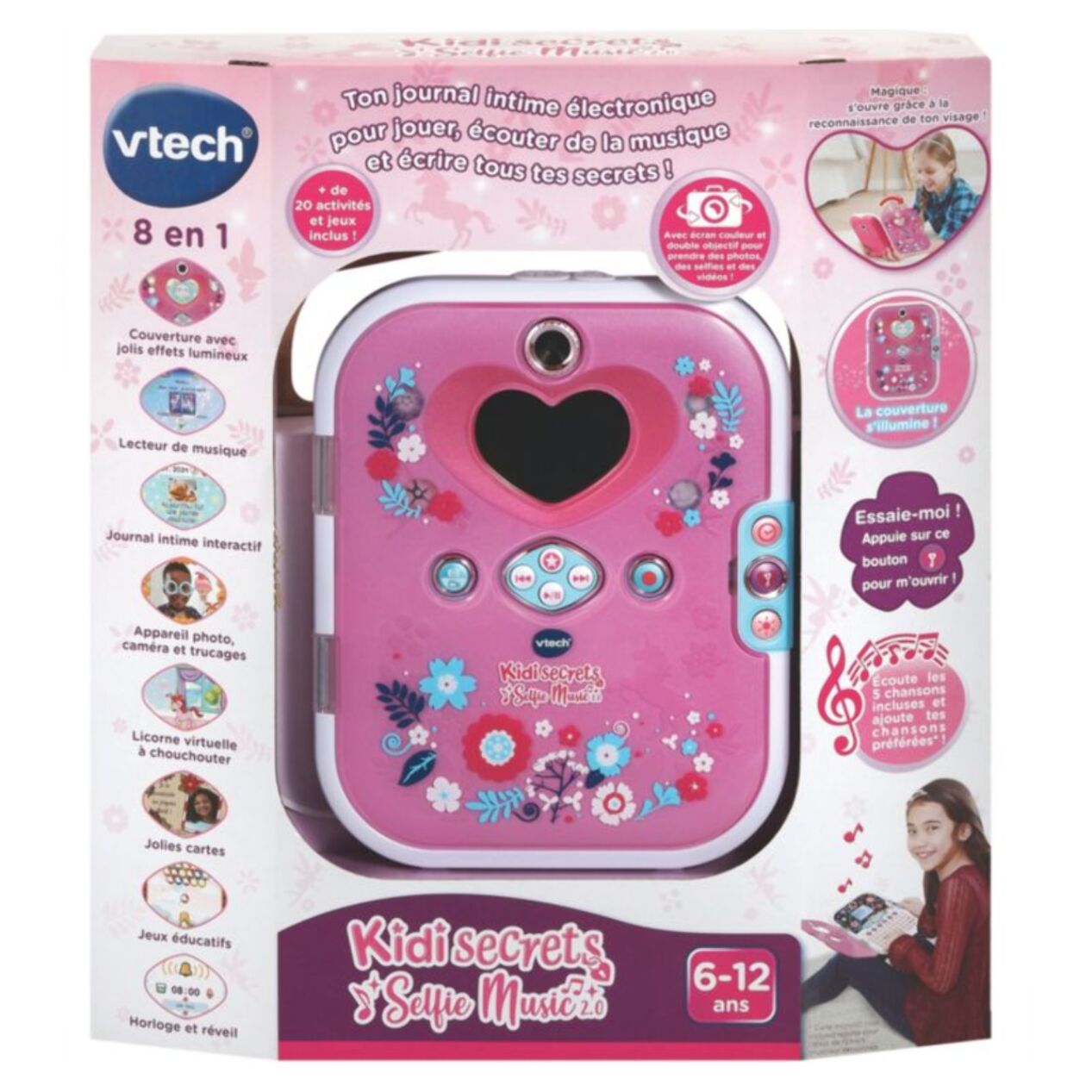 Jeu éducatif VTECH KidiSecrets Selfie Music 2.0 rose