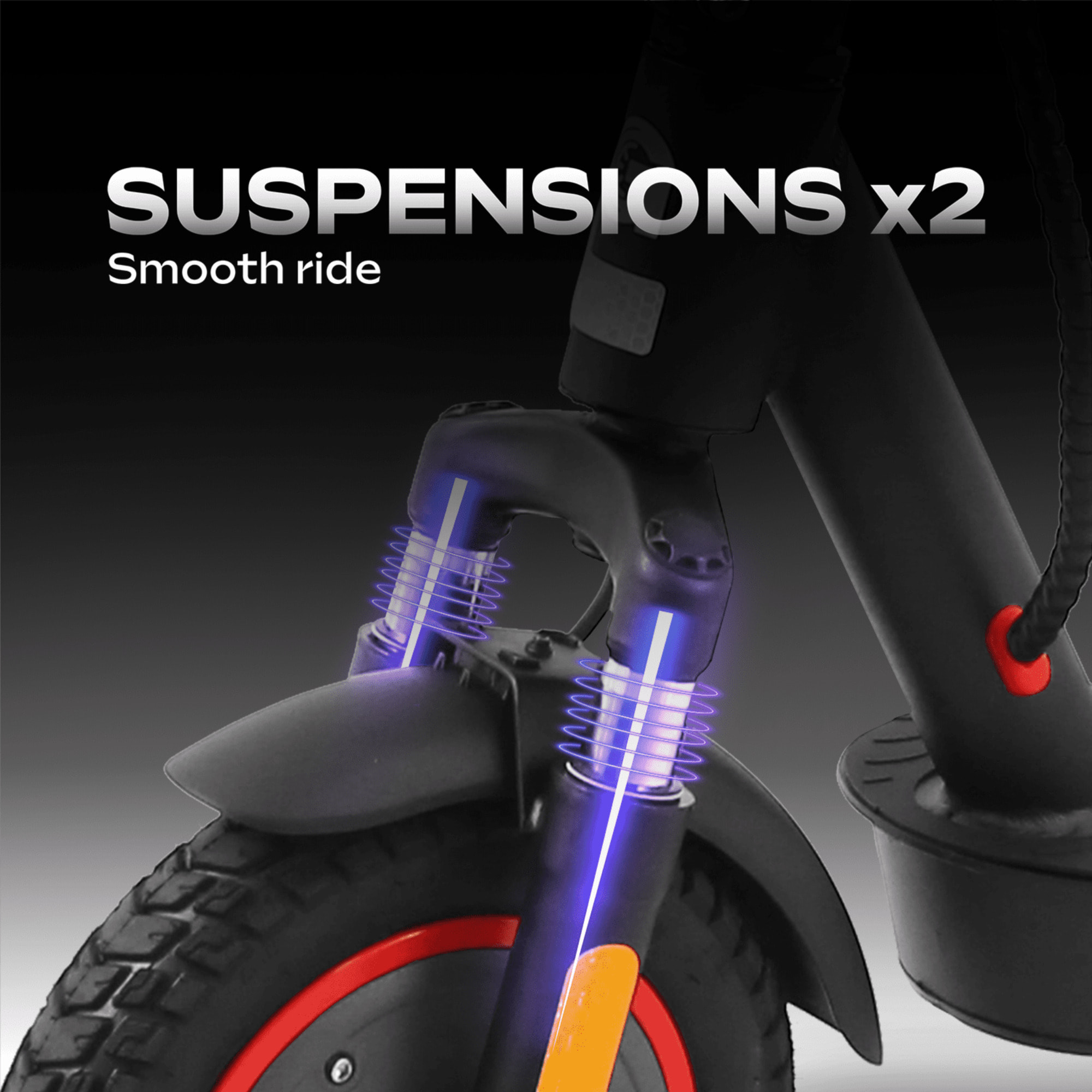 RIDE 100 PRO 2 – Poids 15Kg – Autonomie Jusqu'a 30 km – Batterie 42V – Trottinette Électrique Adulte UrbanGlide – Pneu 10"