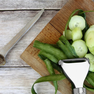 Lot de 2 rasoirs à légumes inox 18 cm Fackelmann Ovale
