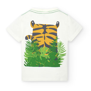 Camiseta niÃ±o estampada, mangas cortas, blanco, 328070