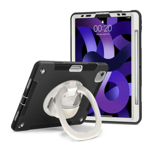 DAM Custodia Rugged Armor per iPad 10,9 pollici. 360°, serie A, seconda generazione. Con maniglia. 20,5x4x27cm. Colore nero