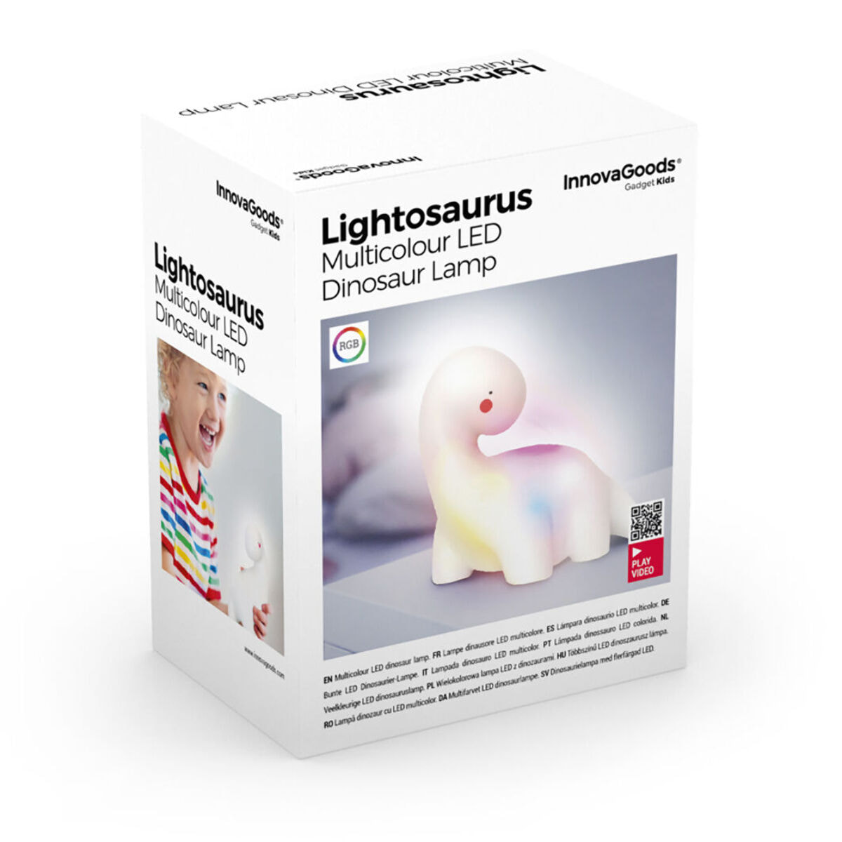 Lampe LED multicolore Dinosaure Lightosaurus InnovaGoods