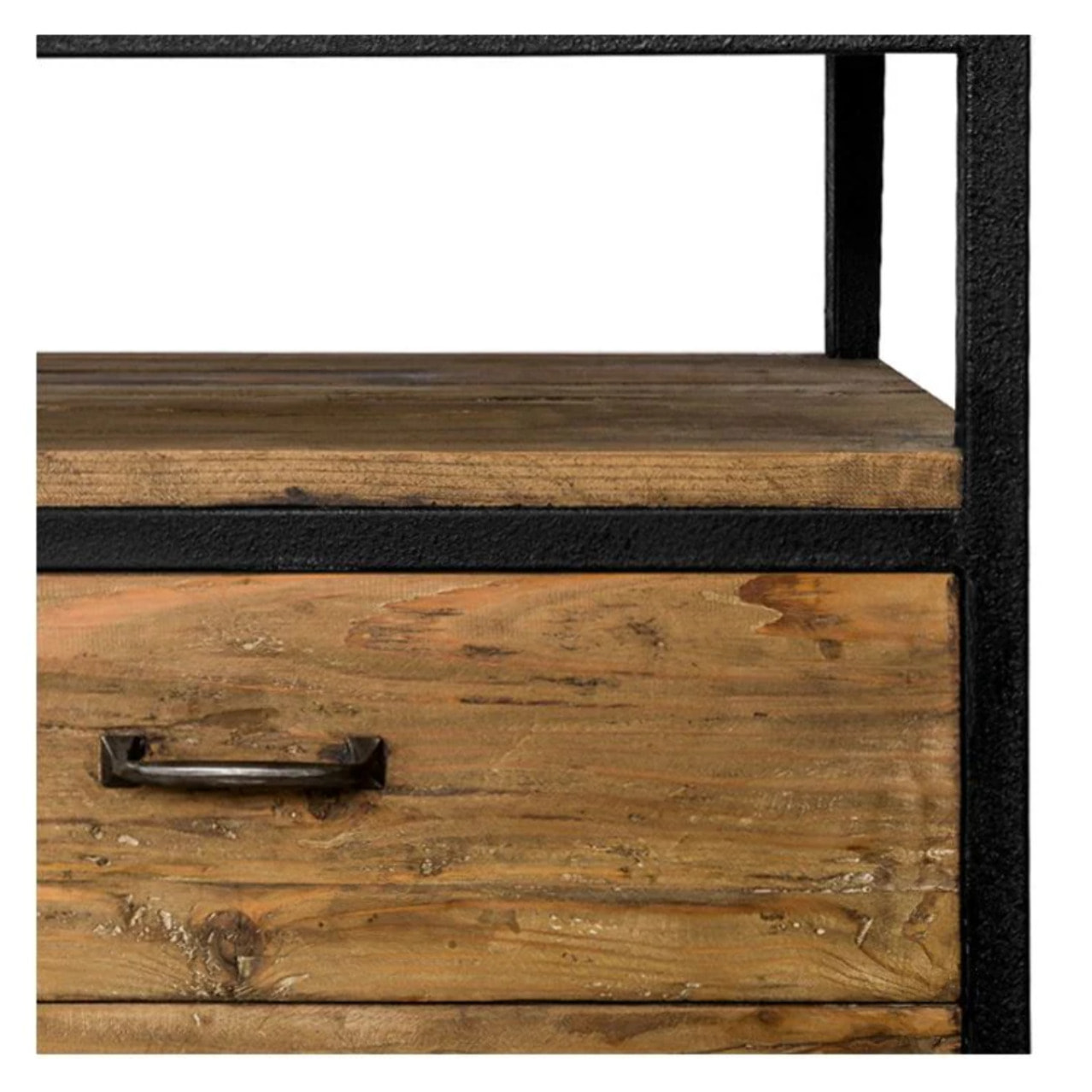 Bibliothèque en bois recyclé 3 tiroirs et 4 étagères - Paname