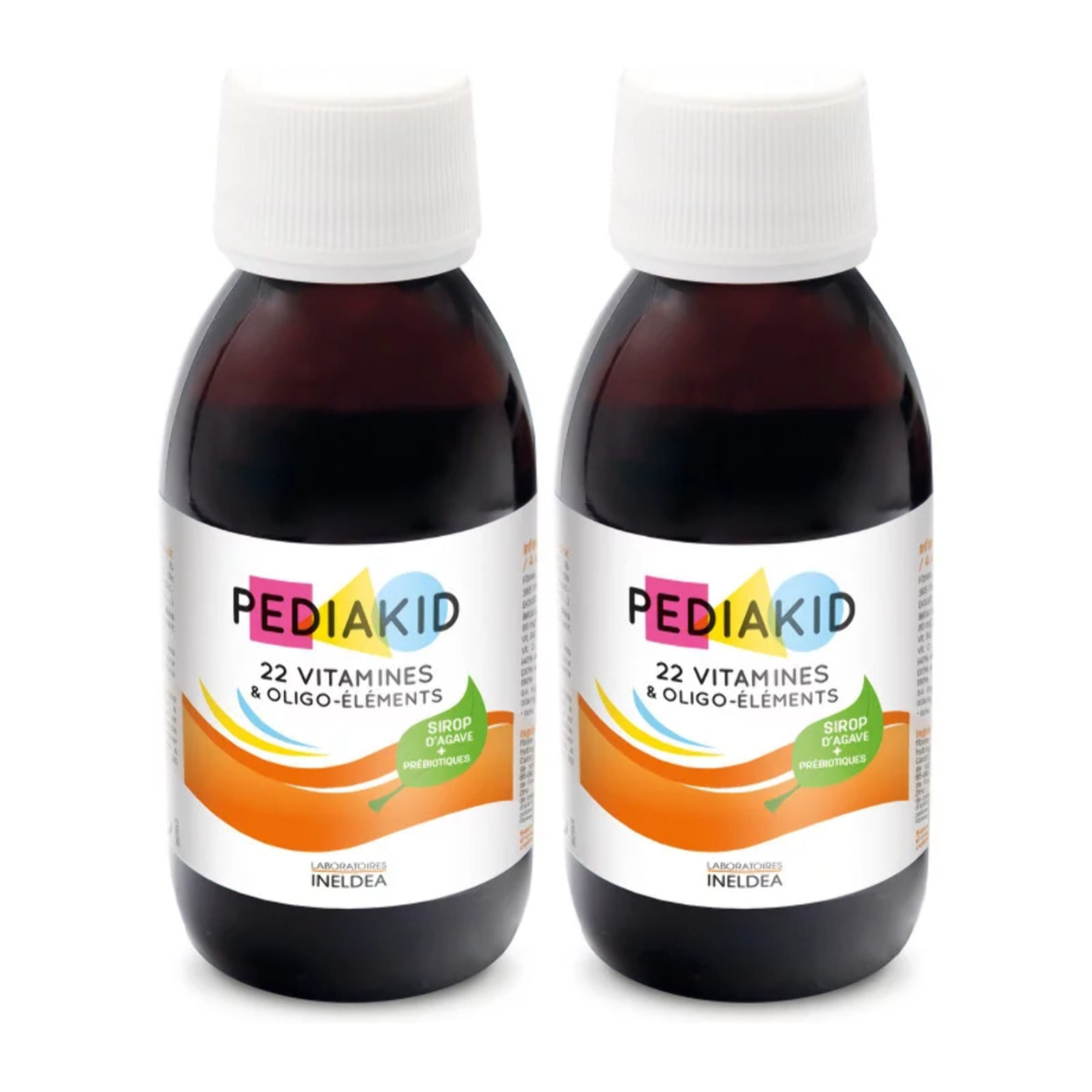 PEDIAKID - Complément Alimentaire Naturel Pediakid 22 Vitamines et Oligo-Éléments - Formule Exclusive au Sirop d'Agave - Optimise les Apports en Vitamines et Minéraux - Lot de 2 flacons 125ml