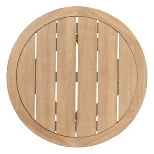 Table d appoint de jardin ronde "Papouasie" 55 x 50,8cm en acacia