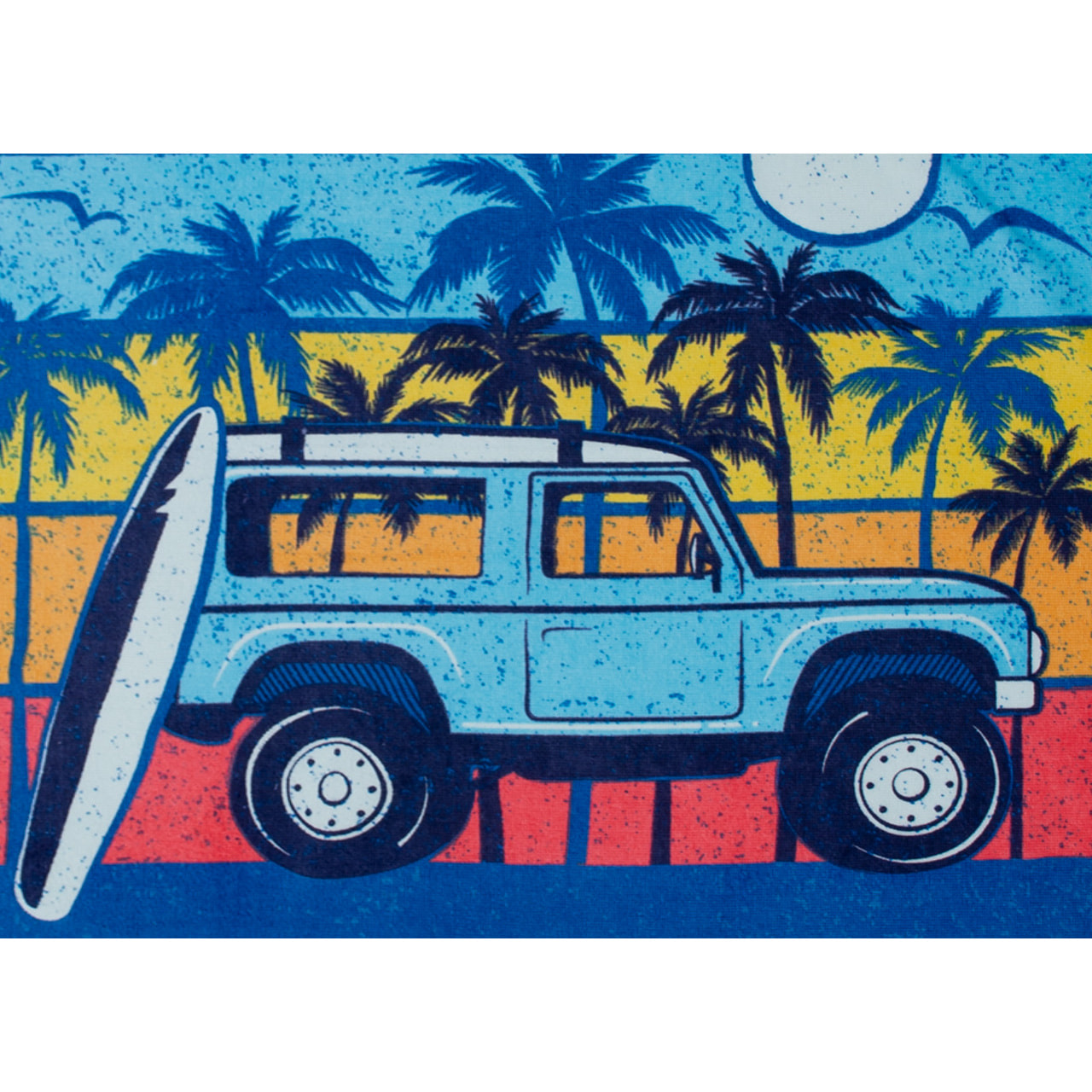 Telo Mare Stampato In Spugna Disegno California