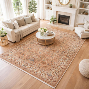 Tapis épais de 120x180 aux motif floraux traditionnels orientaux