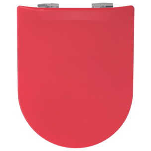 Abattant uni wood slim double avec descente assistée - Carmin