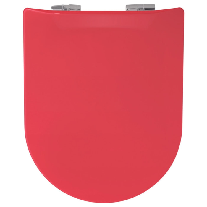 Abattant uni wood slim double avec descente assistée - Carmin