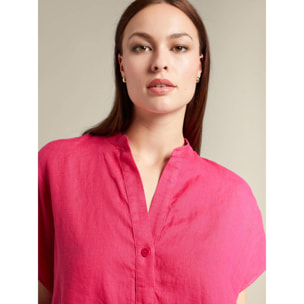 Elena Mirò - Blusa de lino - Fuchsia