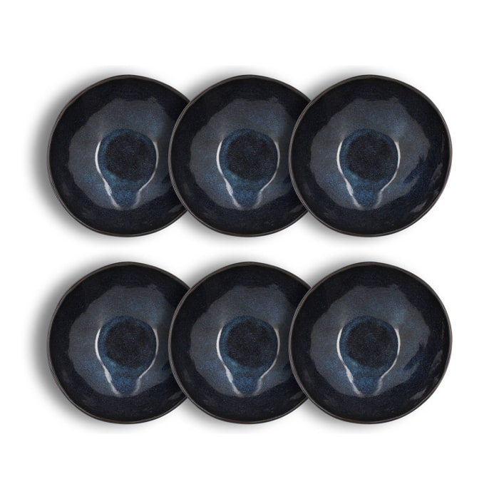 Lot de 6 coupelles en grès bleu 19,5cm COSTA