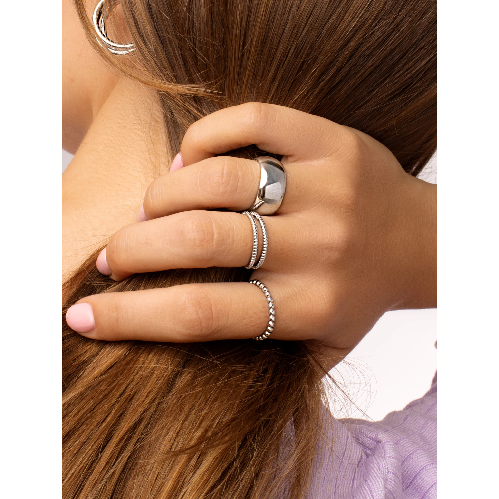 Anillo Doble Twist Plata