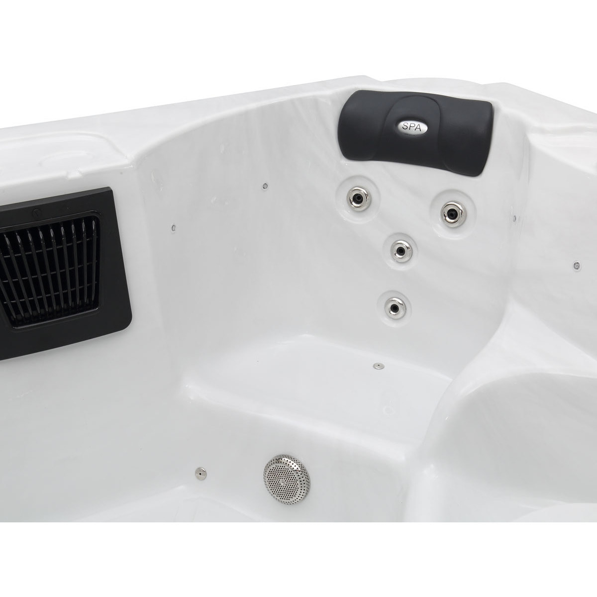 Spa LED "Haïti" 4 places - Enceintes bluetooth intégrées - Blanc