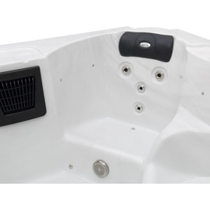Spa LED "Haïti" 4 places - Enceintes bluetooth intégrées - Blanc