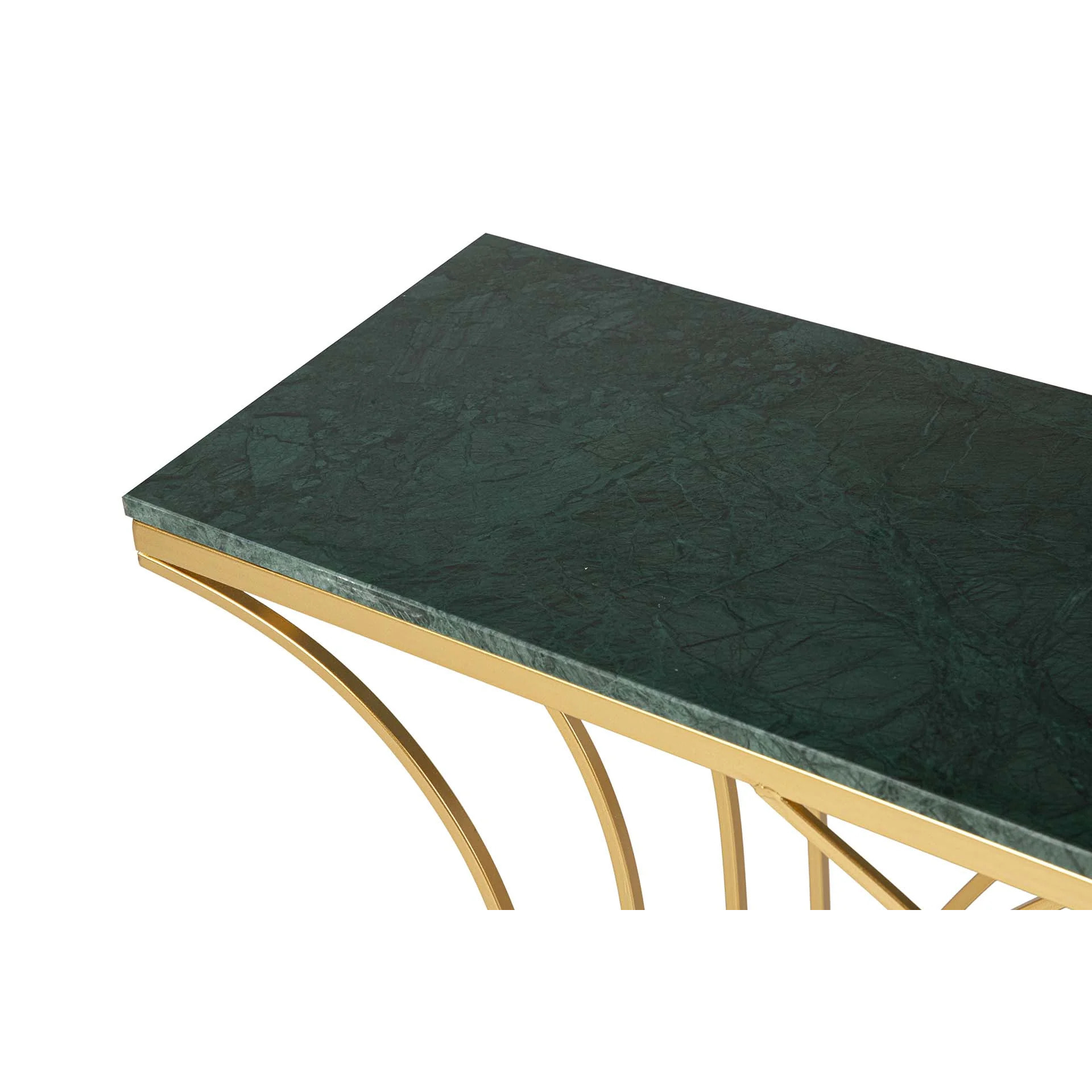 Consola Metal Mármol Verde 104x30x79 Cm