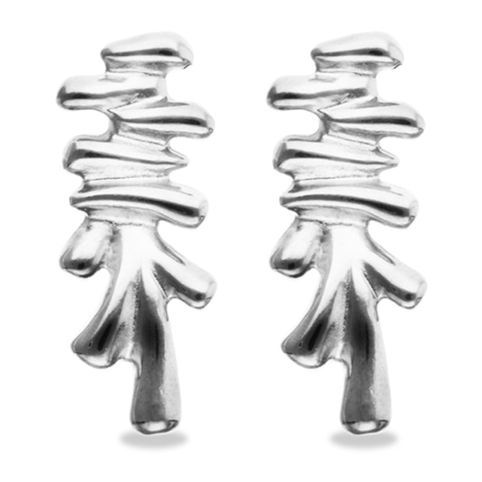 Pendiente RAÍCES PLATEADO U