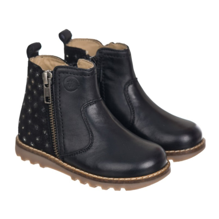 Botin de piel natural