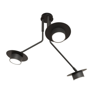 Lampada a sospensione MIZU in acciaio nero opaco