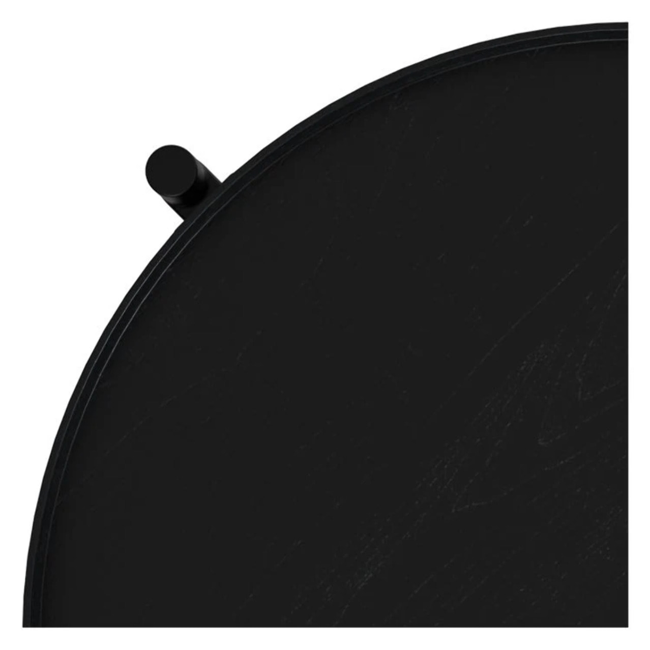 Table basse en cannage et bois de mindi noir D49 cm - Lukut