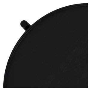 Table basse en cannage et bois de mindi noir D49 cm - Lukut