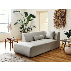 Onyx - canapé modulable panoramique d'angle gauche 7 places - en tissu - Gris clair