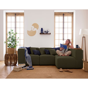 Arty - module d'assise sans accoudoirs - en tissu mailles 3D - Vert
