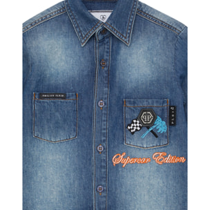PHILIPP PLEIN Camisa vaquera Ls RACING