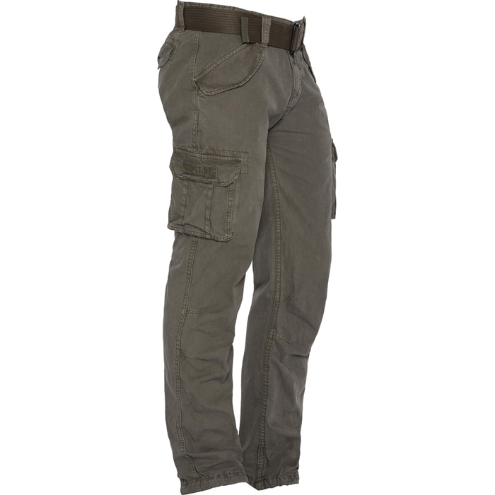 PANTALONE ARMY CON CINTURA  SCHOTT OLIVE