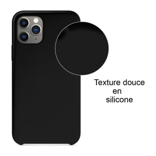 Coque iPhone 11 Pro silicone liquide Noir