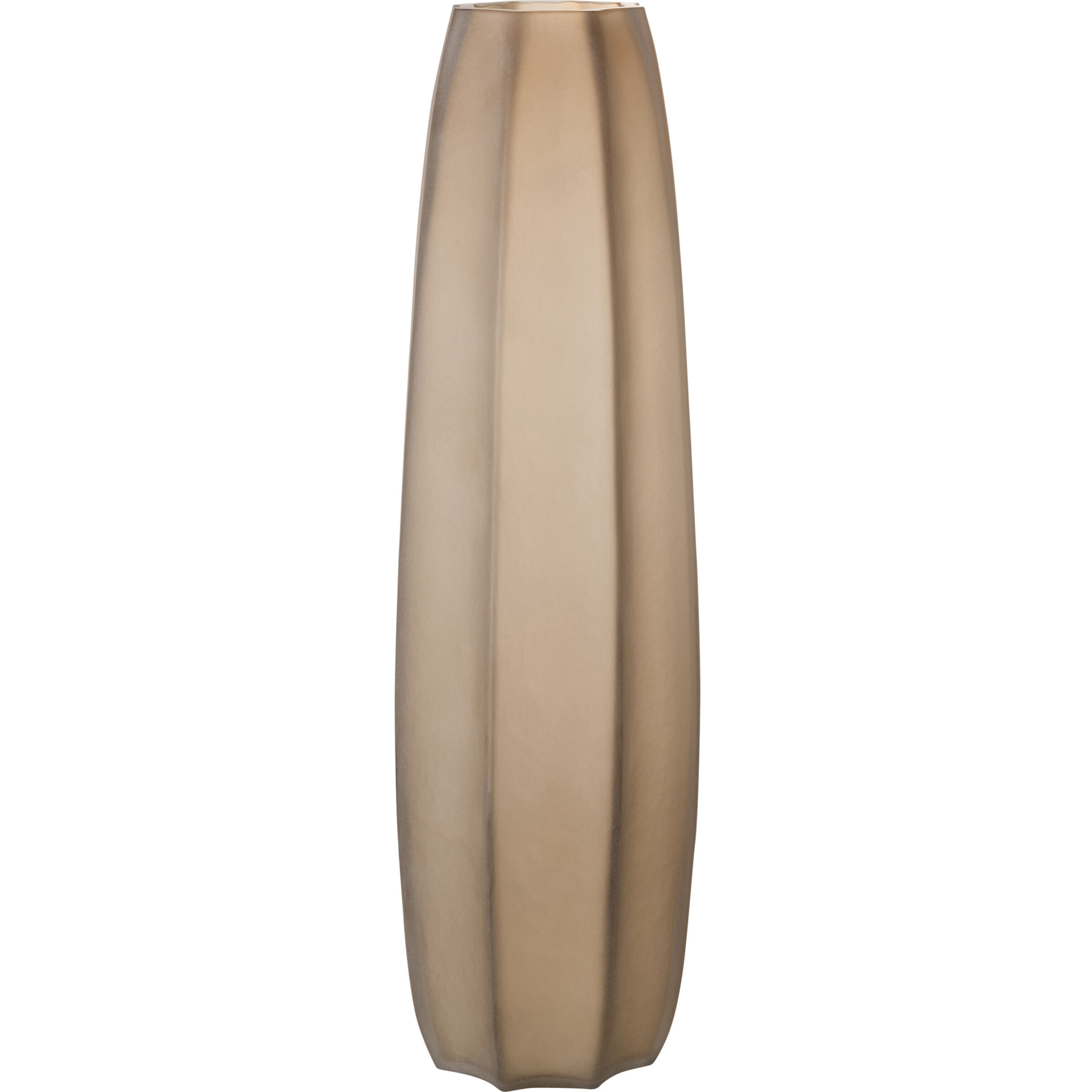 J-Line Vase Long Ligne Sable Verre Marron Clair