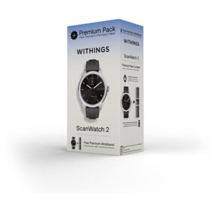 Montre santé WITHINGS Scanwatch 2 42mm Noire + bracelet Cuir