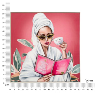 DIPINTO SU TELA LACCATO LUXURY SPA C/CORNICE -A- CM 82X4X82