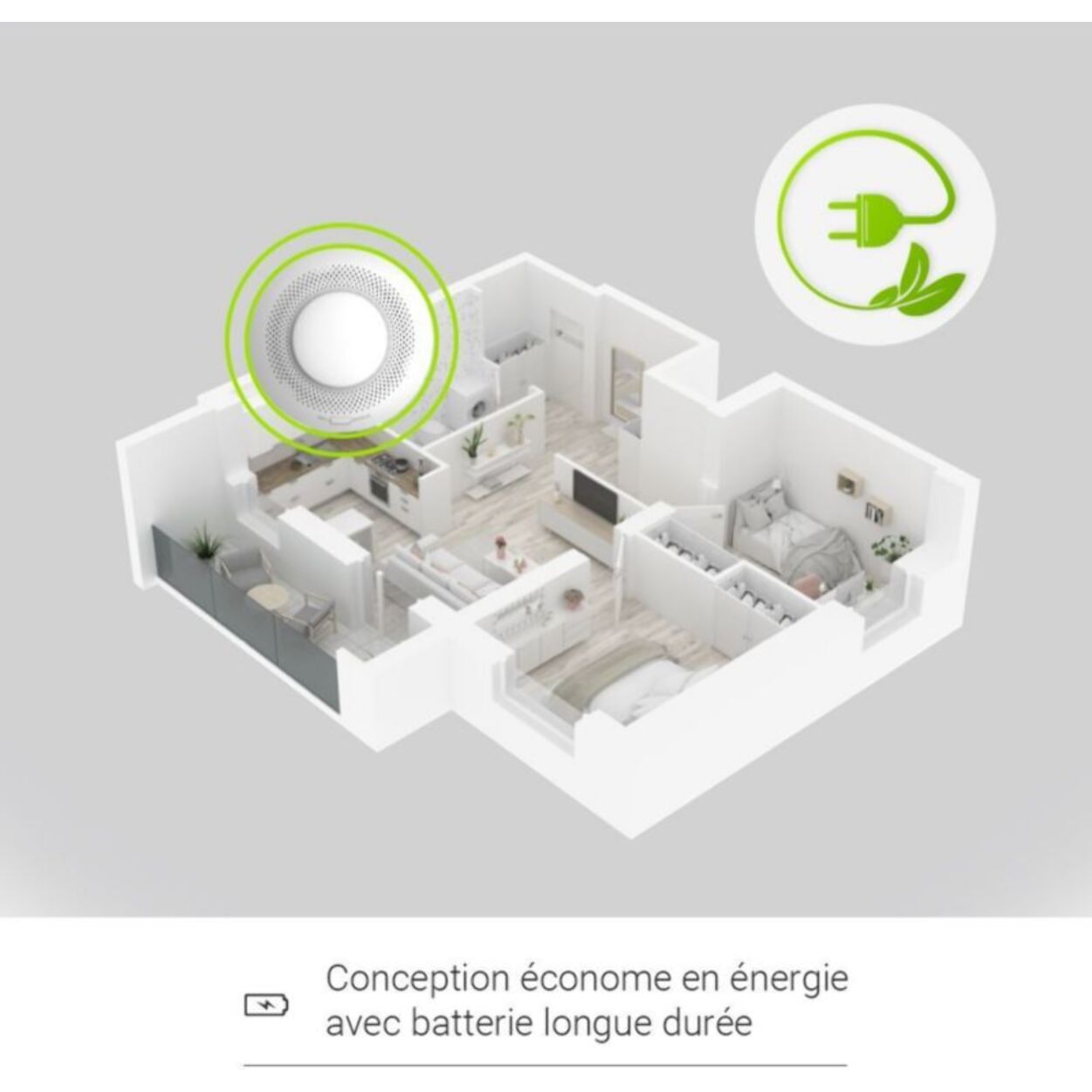 Détecteur de fumée EZVIZ connecté T4C