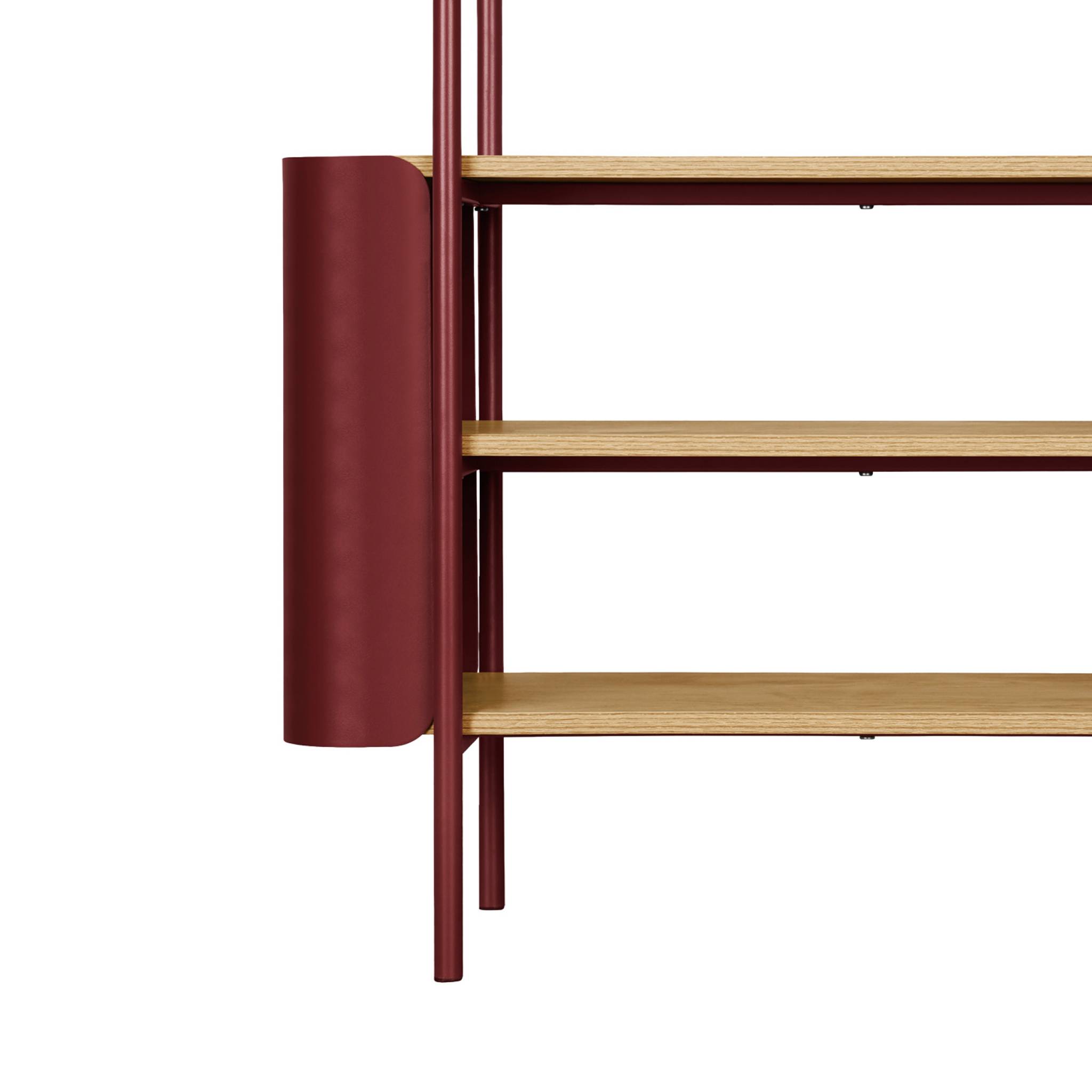 Etagère bibliothèque métal courbé et décor bois 6 niveaux MOLTO