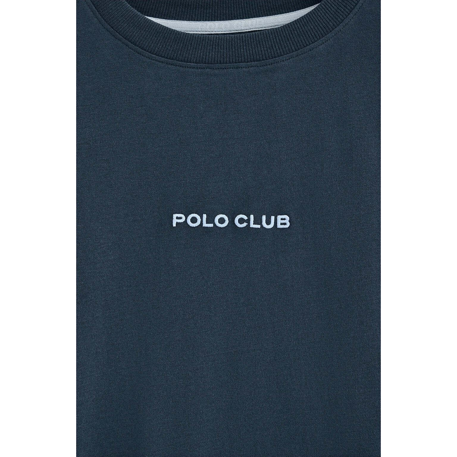 Camiseta azul marino de cuello redondo y print náutico