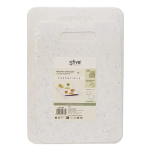 Planche à découper Essentiels L21,5/24cm blanc 2 pièces