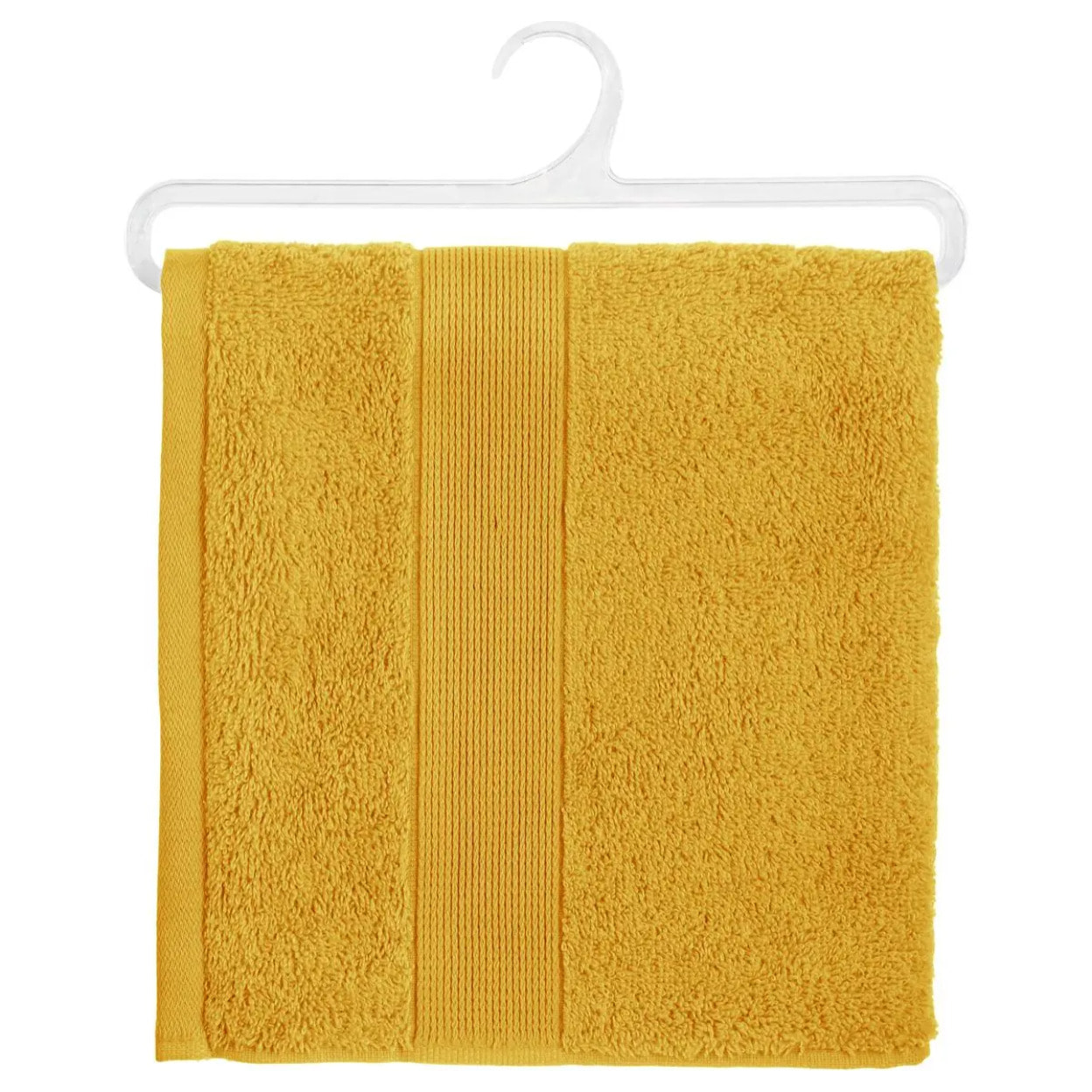 Serviette de toilette "Essentiel" - coton 450 gr/m² - jaune moutarde 50x90 cm