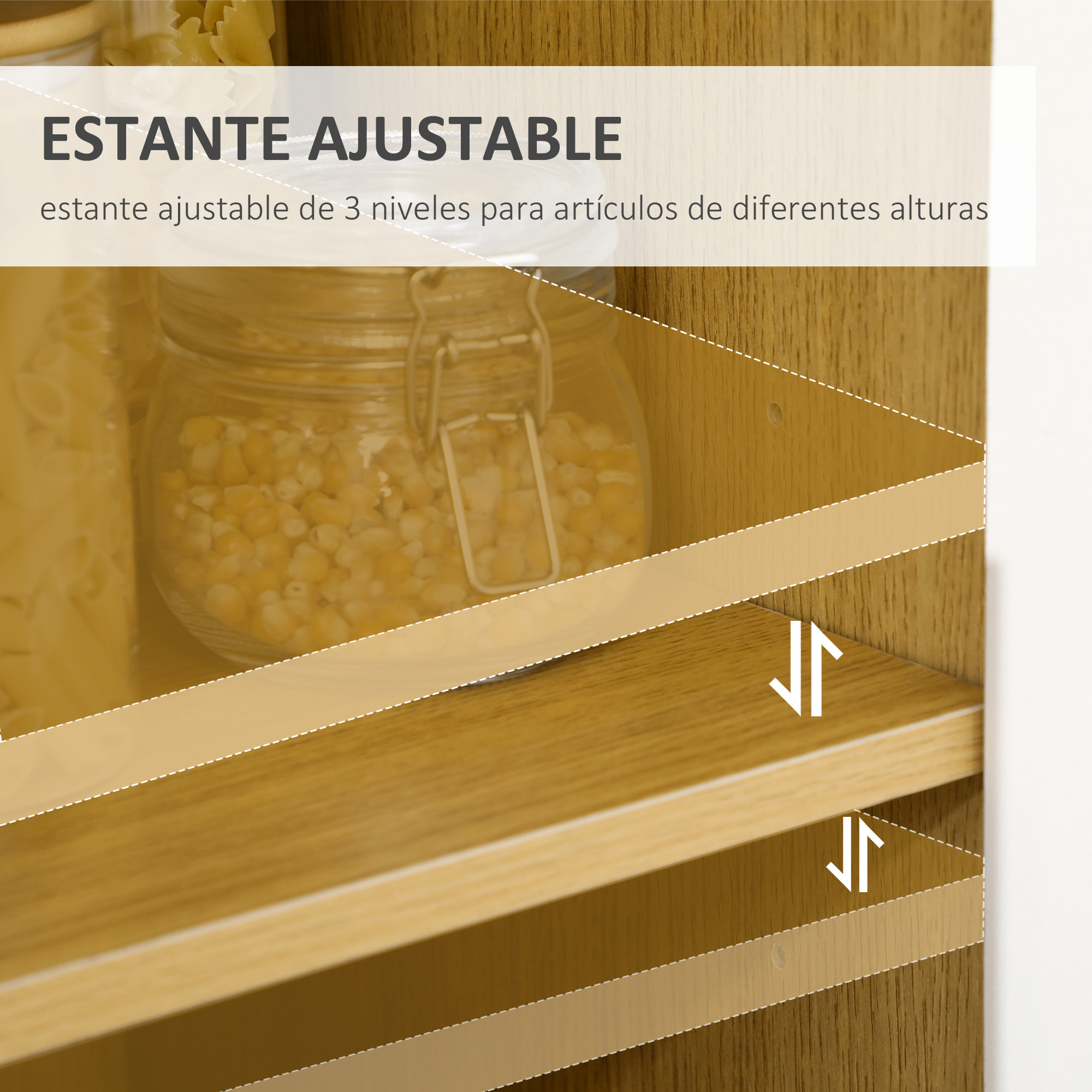 Aparador Auxiliar para Microondas Armario de Cocina Moderno con Cajón 3 Puertas y Compartimiento Aparador de Buffet para Comedor Salón 90x40x98,5 cm Blanco