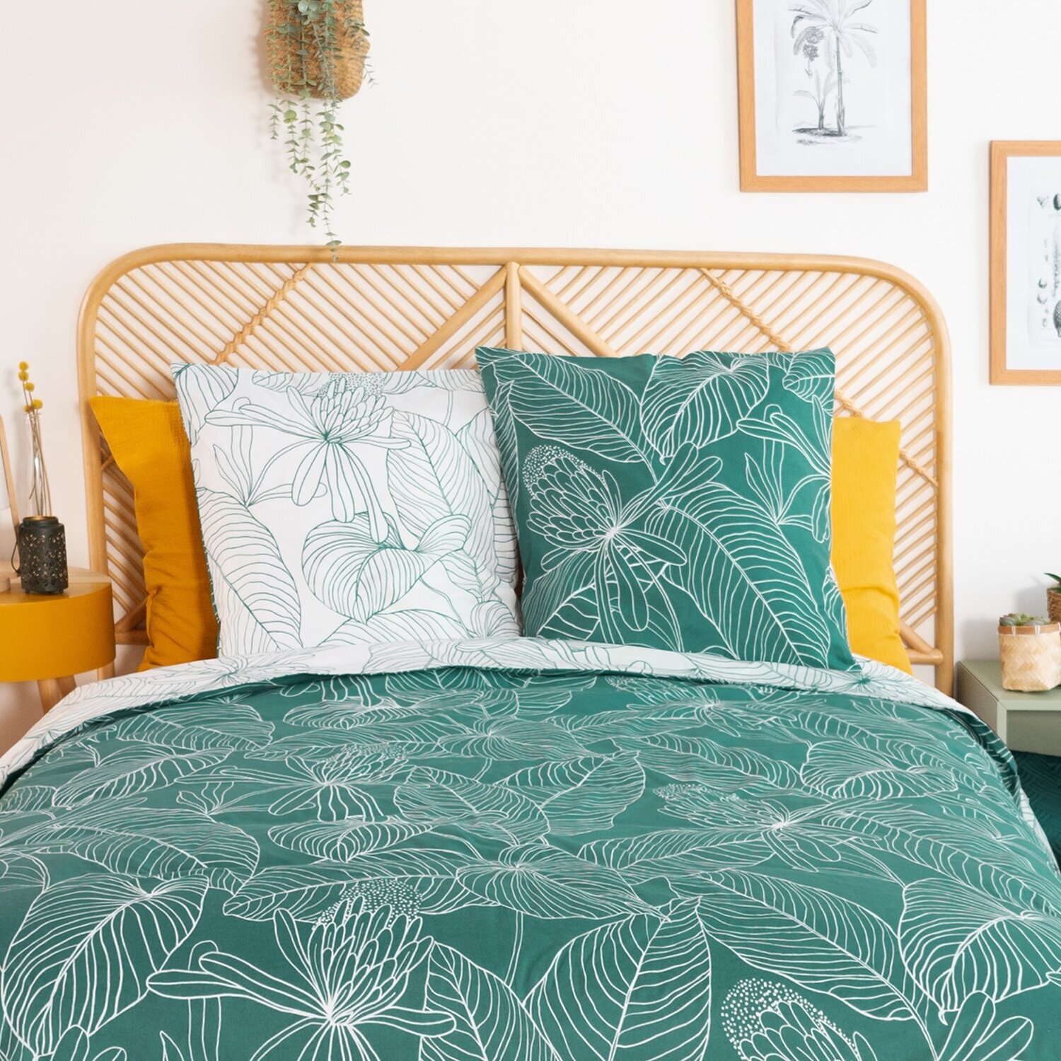 Parure housse de couette 3pcs en coton adouci 57 fils mig - tilda