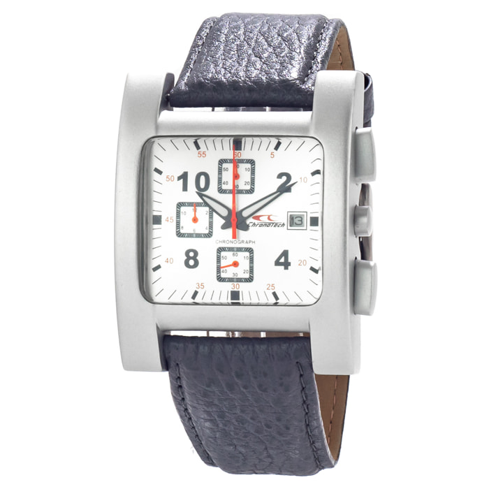 Reloj Chronotech CT1071-01 Hombre Analogico Cuarzo con Correa de Piel