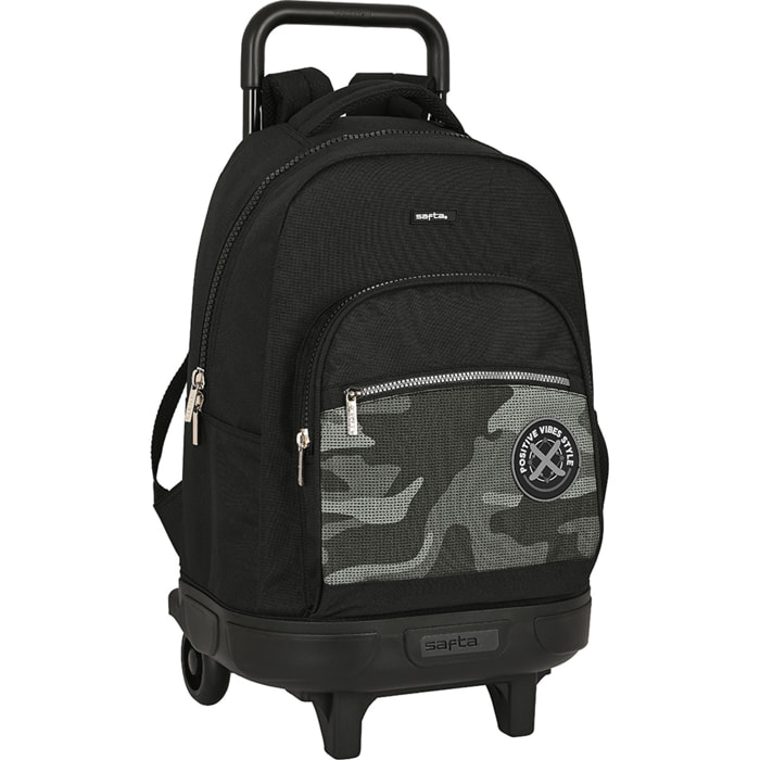 Mochila gde. c/ruedas compact extraible safta "stone"