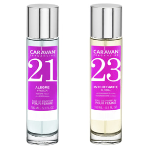 Set de 2 perfumes caravan para mujer nº23 y nº 21