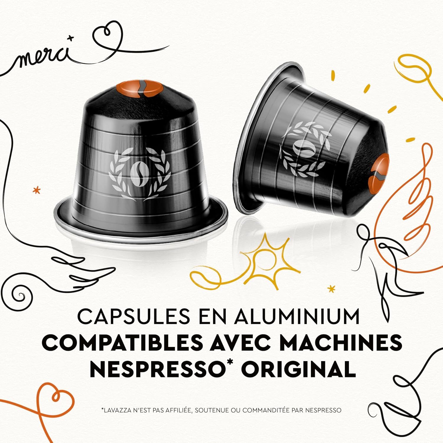 Café Solidaires n°8 x30 - Capsules compatibles Nespresso en aluminium