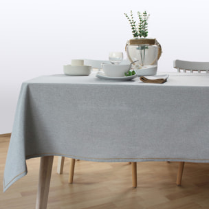Nappe unie avec feston en jute - Gris