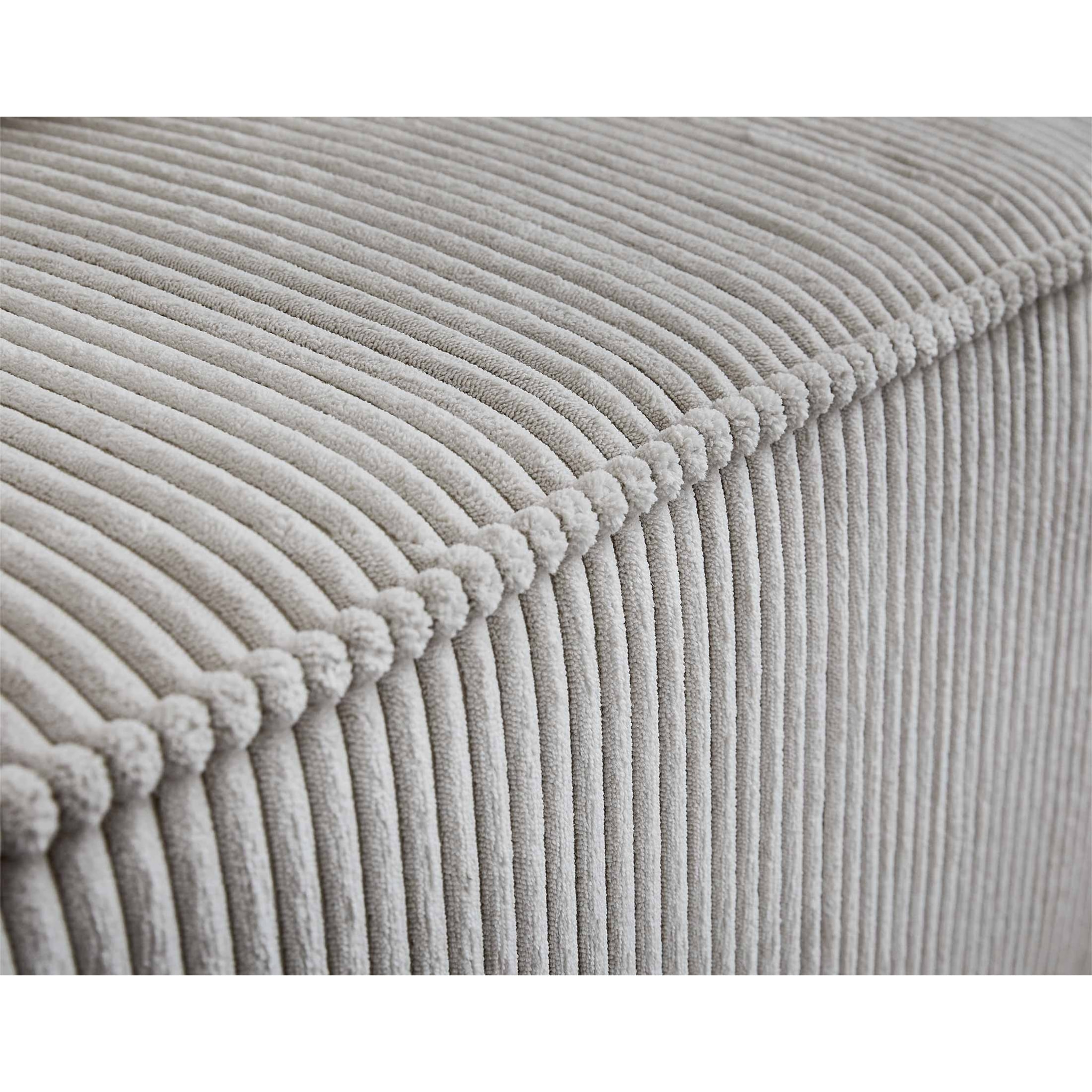 Colombine - module d'assise - en velours côtelé - Gris clair