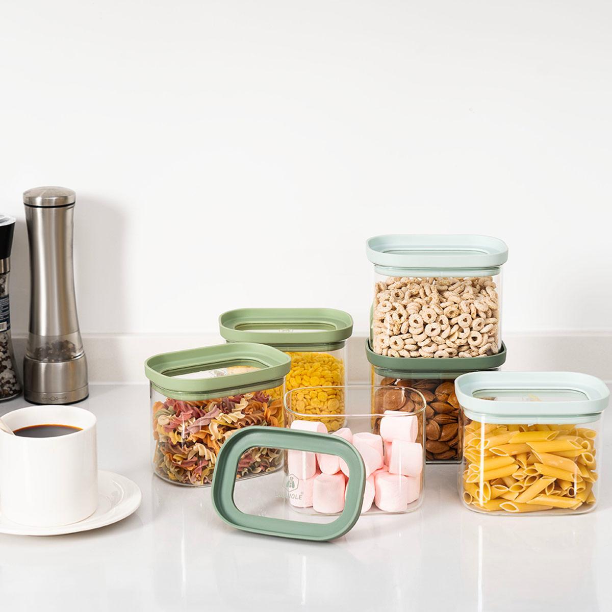 Lot de 6 bocaux en verre 600ml