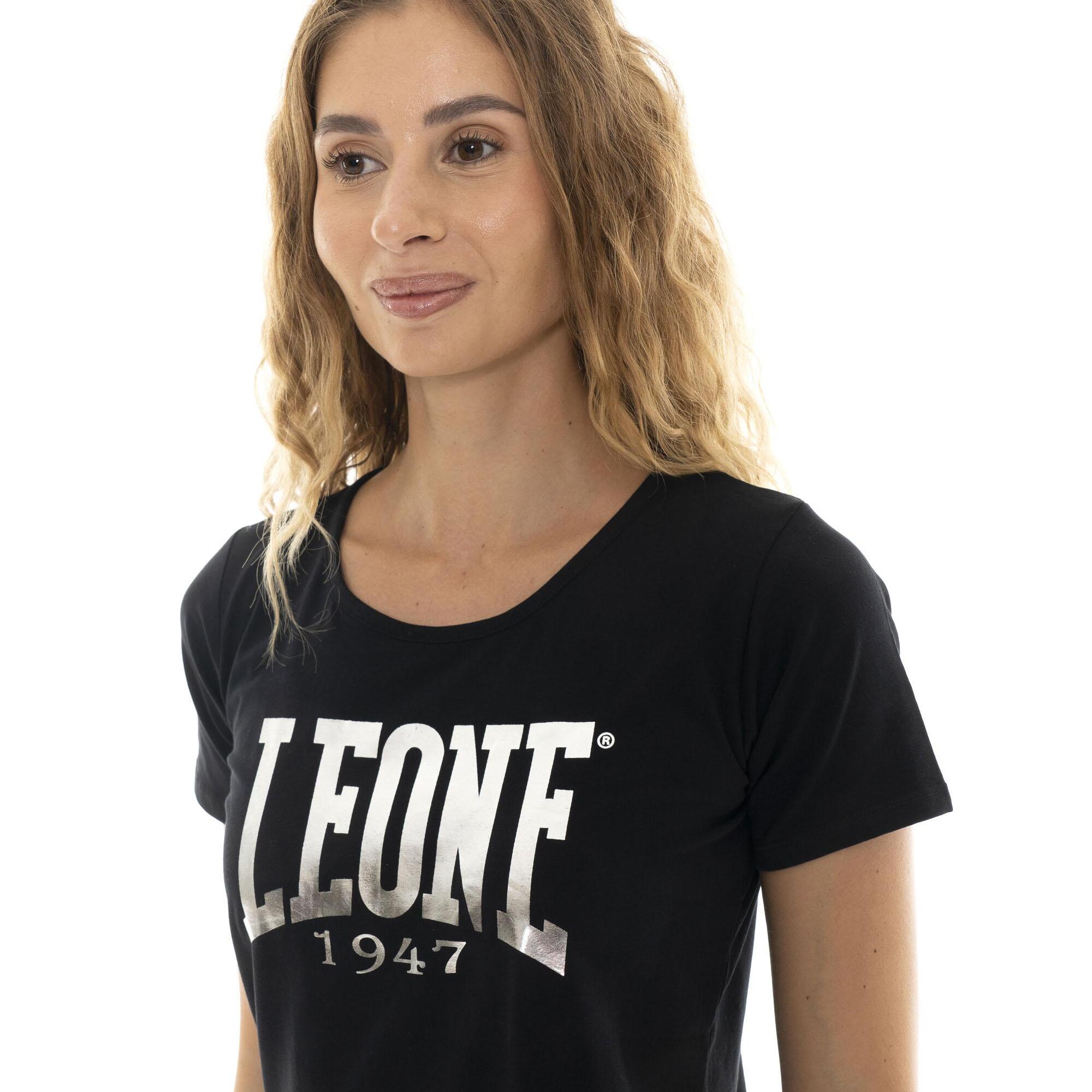 T-shirt donna a manica corta con stampa Leone 1947 Never Without