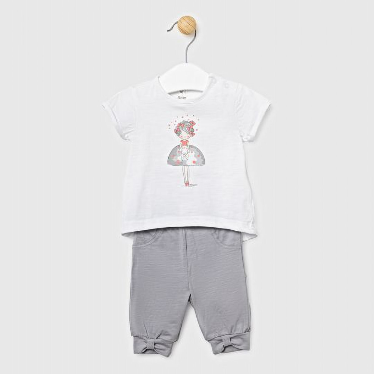 SET 2PZ TSHIRT E PANTALONE CAPRI ROMANTICO