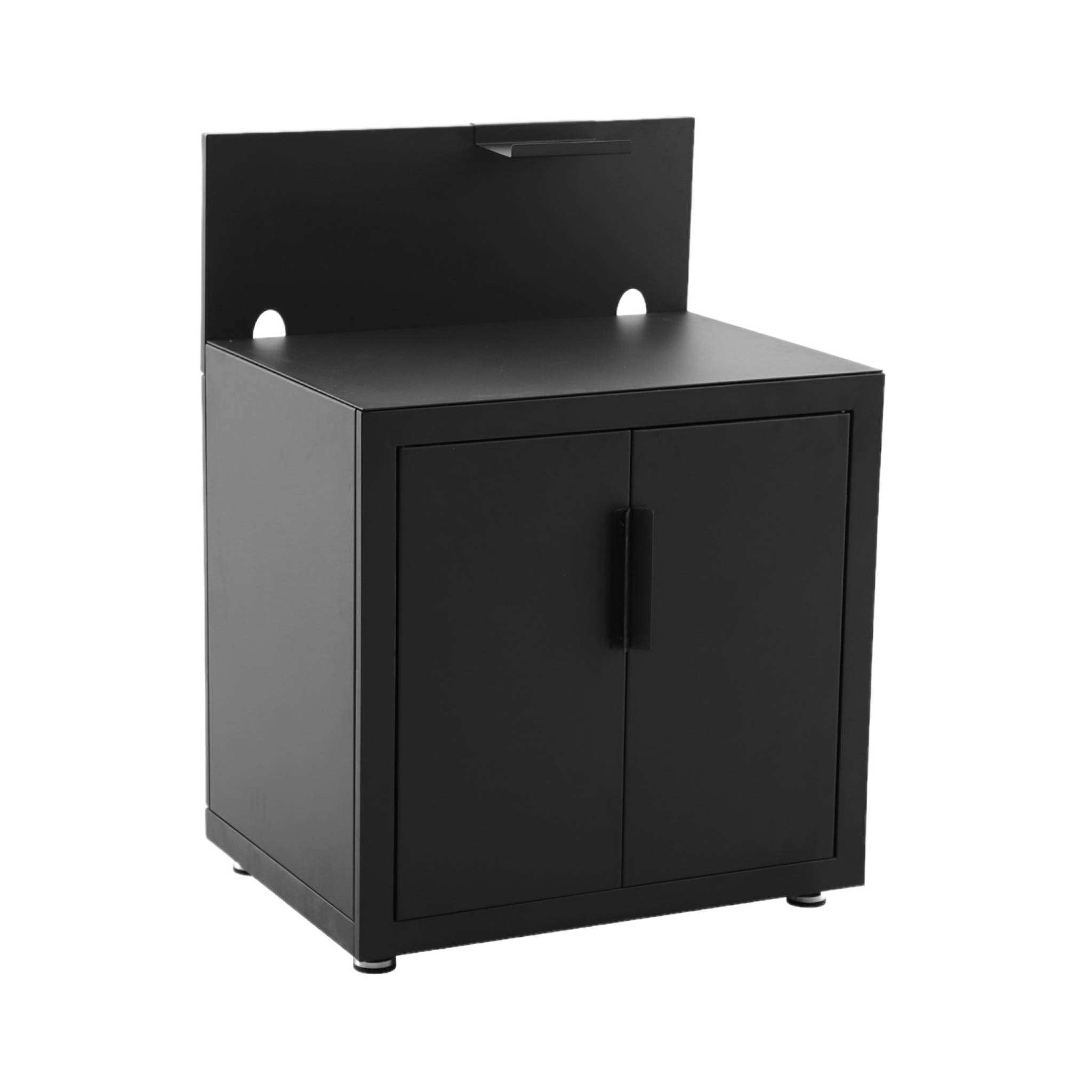 Cuisine d'extérieur 3 modules acier et décor bois  CUISINE D'EXTÉRIEUR MILOS 3 MODULES