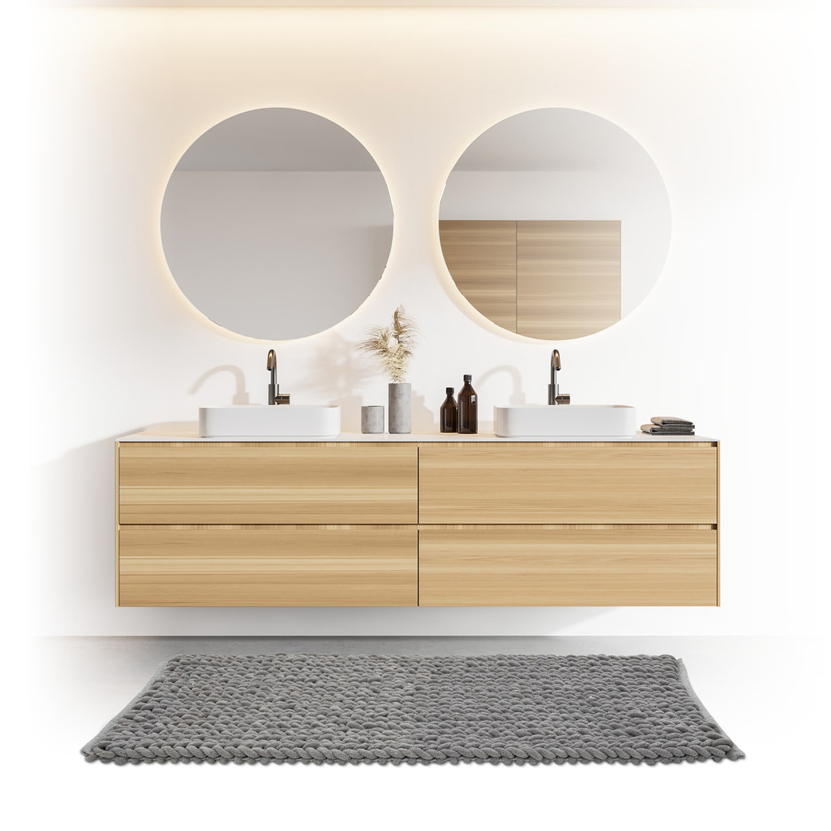 Tapis 120x50 cm Gris clair Colorama